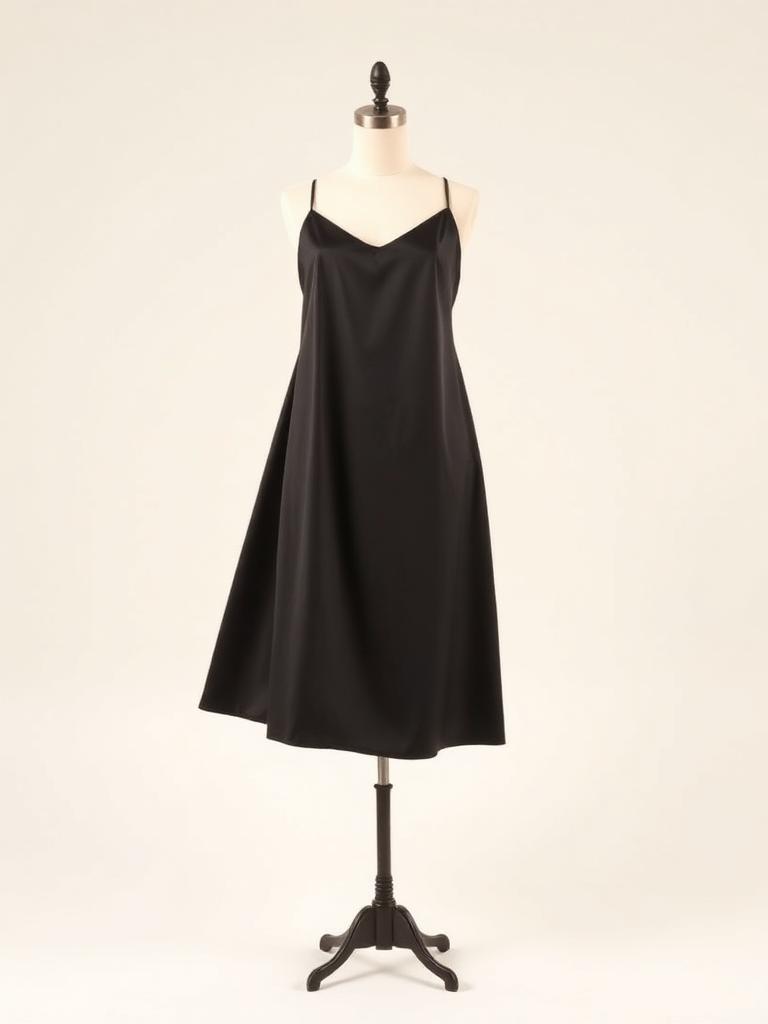 Robe midi en satin
