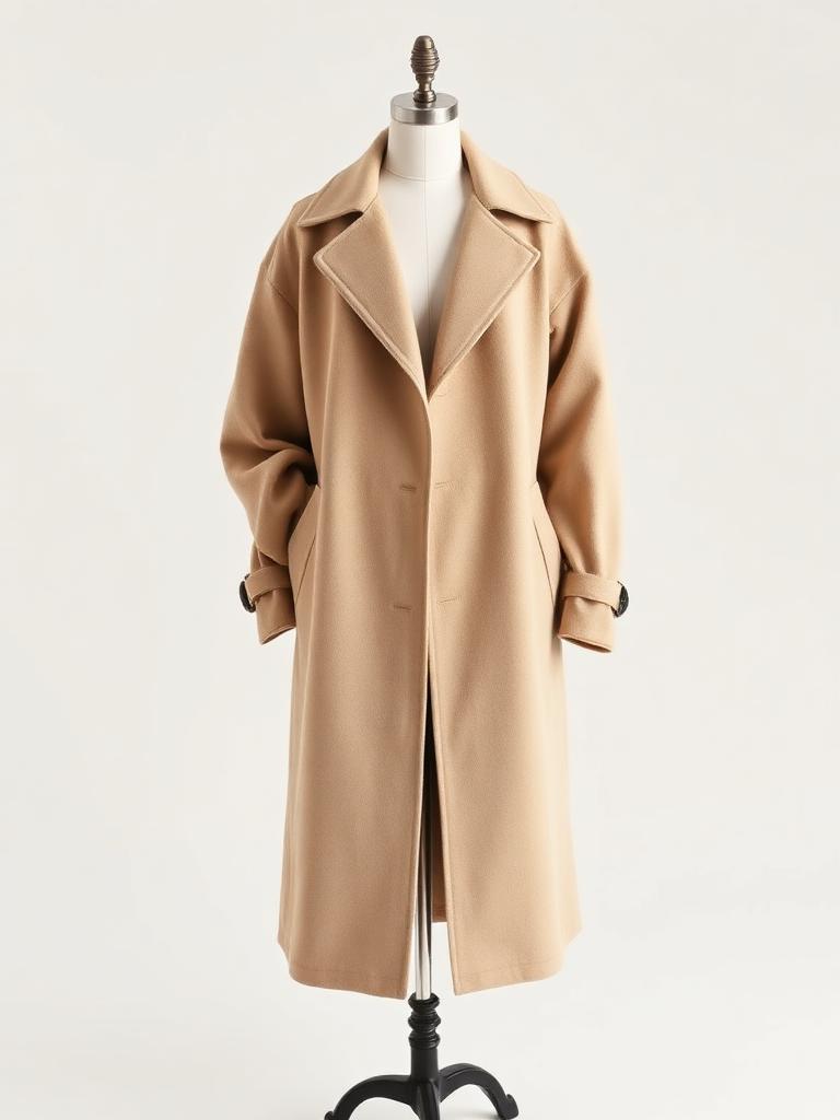 Trench oversize en laine
