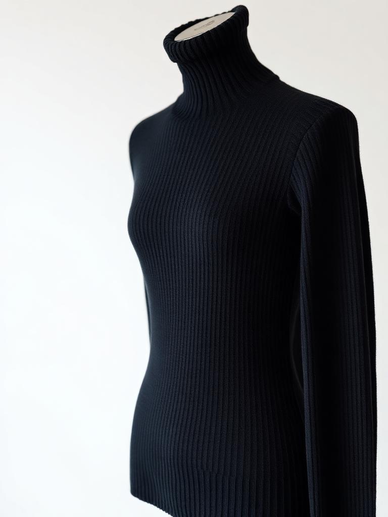 Pull col roulé mérinos